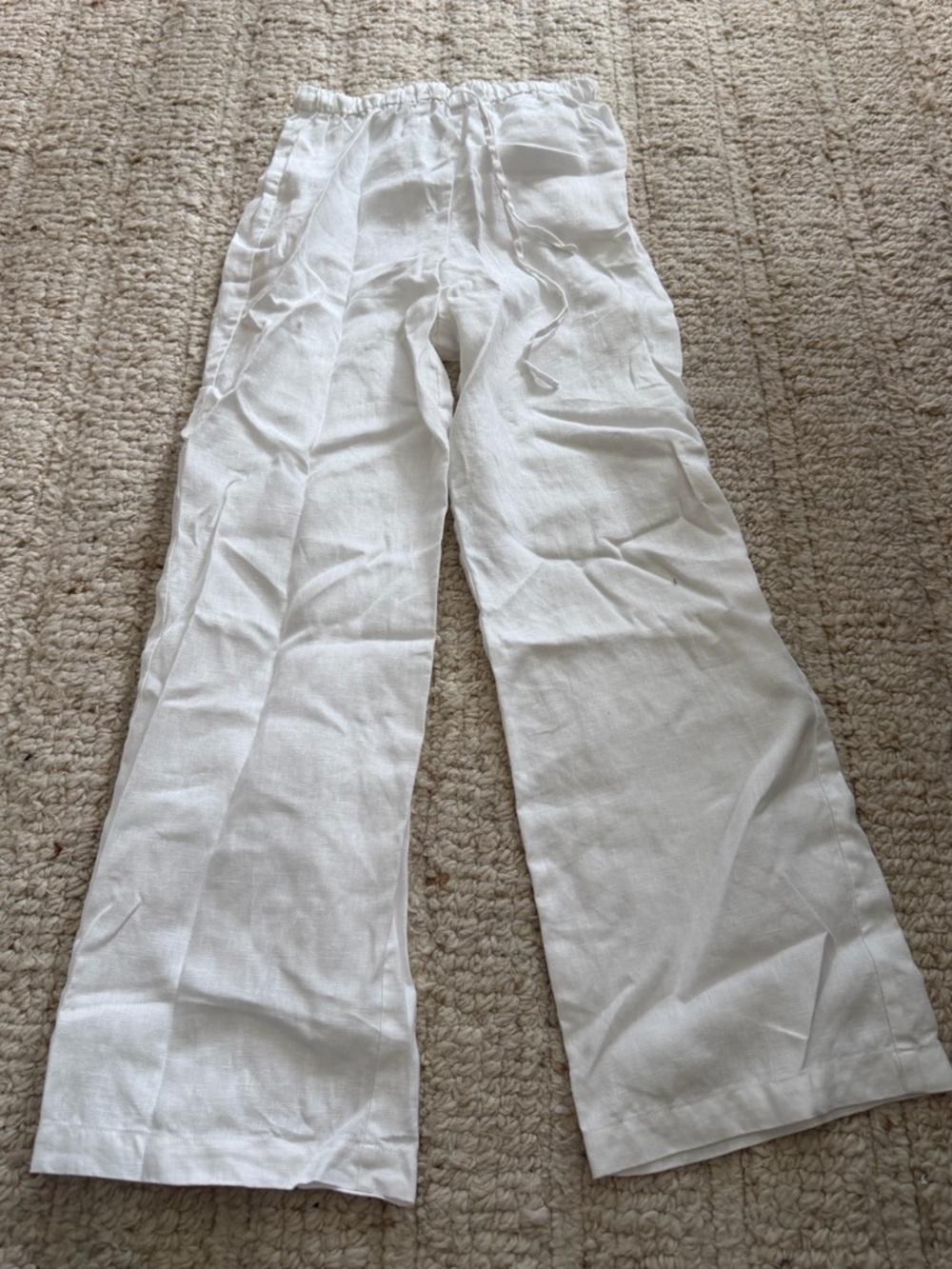 Reformation White Linen Pants